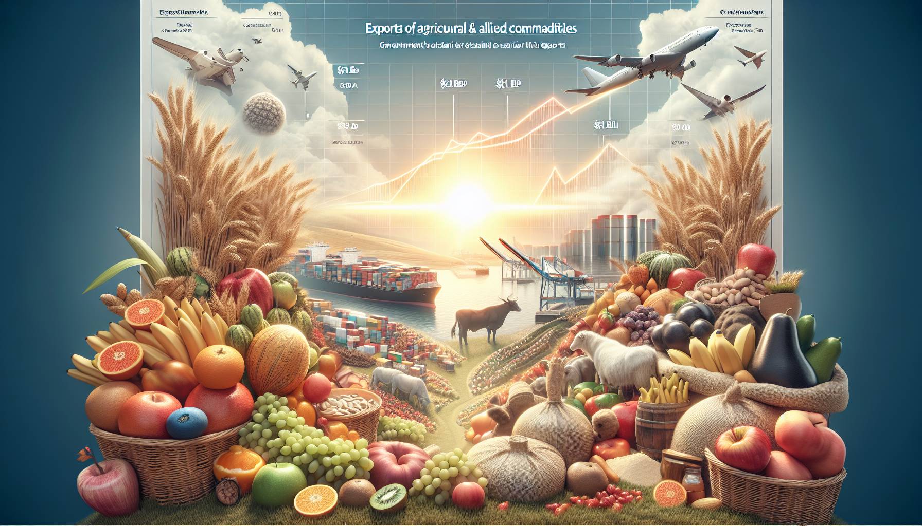 “Exports of Agricultural and Allied Commodities Hit $51.9 Billion in 2024-25, Government Aims for Sustained Expansion”